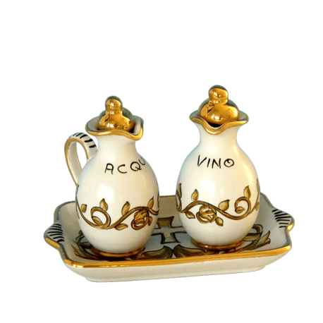 CRUET SET WITH STOPPERS