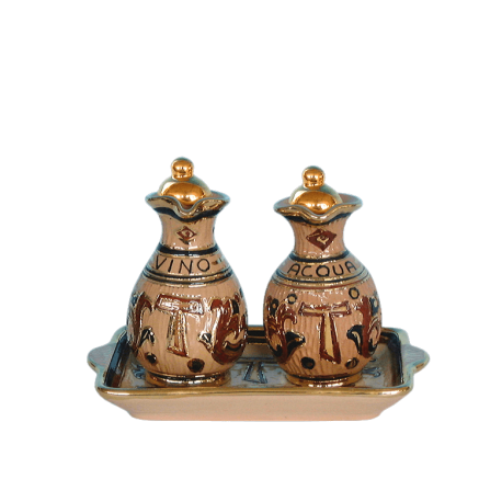 CRUET SET WITH STOPPERS