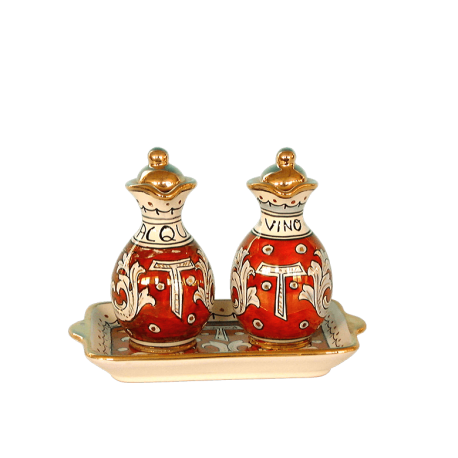 CRUET SET WITH STOPPERS